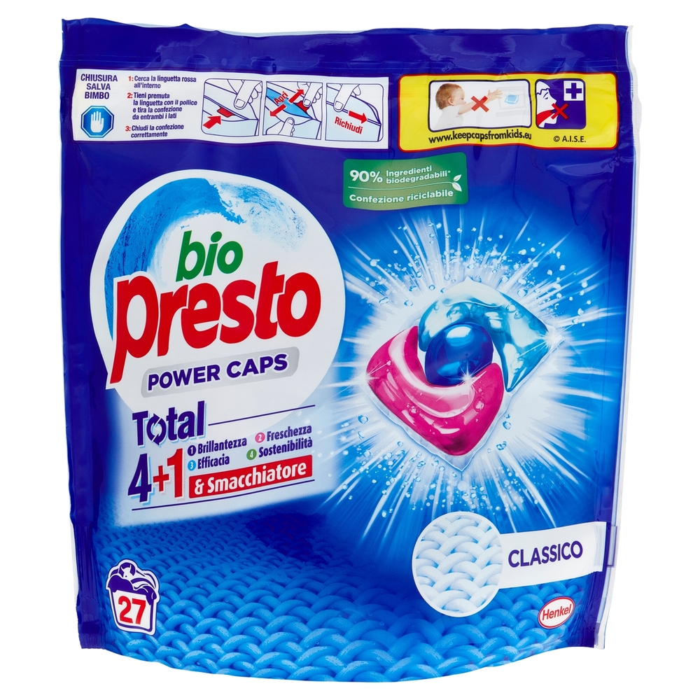 BIO PRESTO Power Caps Classico 27 Lavaggi 27 x 12 g
